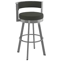 Browser Contemporary Counter Height Barstool - Charcoal Grey/Metallic Grey
