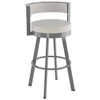 Browser Contemporary Counter Height Barstool - Light Grey/Metallic Grey