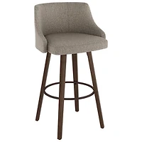 Ramon Traditional Counter Height Barstool - Beige Brown Woven/Brown