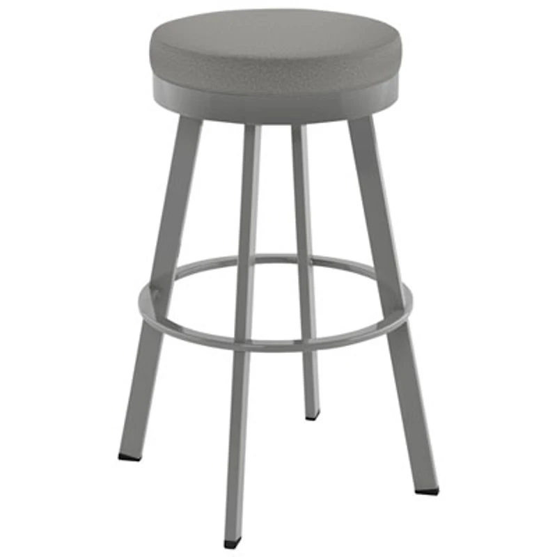 Swice Modern Polyester Counter Height Barstool - Grey/Metallic Grey