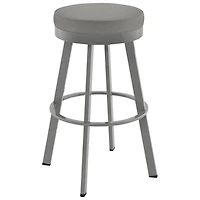 Swice Modern Polyester Counter Height Barstool - Grey/Metallic Grey
