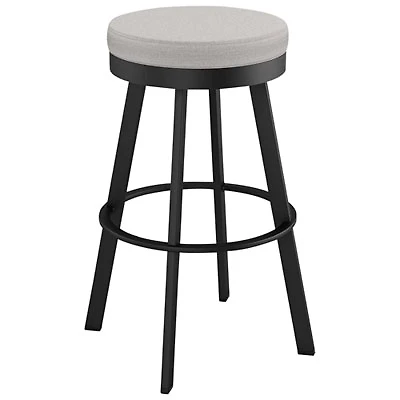 Swice Modern Polyester Counter Height Barstool - Grey Woven/Black
