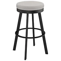 Swice Modern Polyester Counter Height Barstool - Grey Woven/Black