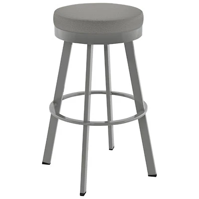 Swice Modern Polyester Bar Height Barstool - Grey/Metallic Grey