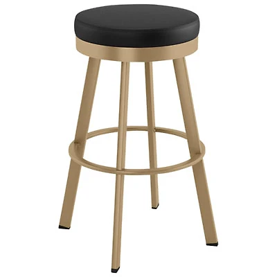 Swice Modern Faux Leather Bar Height Barstool - Black/Golden