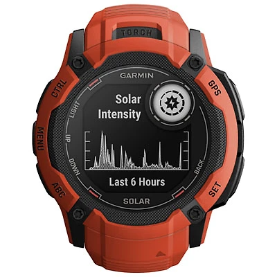 Garmin Instinct 2X Solar 53mm Bluetooth Mutlisport Smartwatch - Flame Red