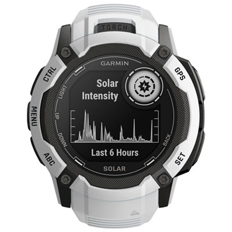 Garmin Instinct 2X Solar 53mm Bluetooth Mutlisport Smartwatch - Whitestone