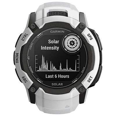 Garmin Instinct 2X Solar 53mm Bluetooth Mutlisport Smartwatch - Whitestone