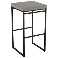 Easy Contemporary Counter Height Barstool - Silver Grey/Black