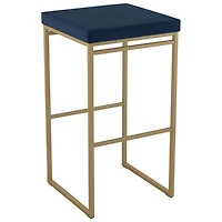 Easy Contemporary Counter Height Barstool - Blue/Golden