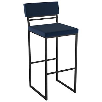 Everly Contemporary Counter Height Barstool - Blue/Black