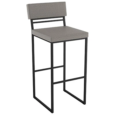 Everly Contemporary Counter Height Barstool - Silver Grey/Black