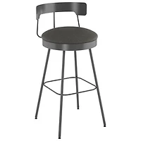 Monza Contemporary Counter Height Barstool - Dark Grey/Dark Grey