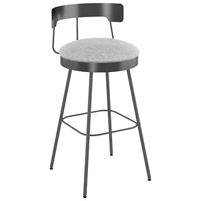 Monza Contemporary Bar Height Barstool - Grey White/Dark Grey