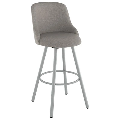 Kelsea Traditional Counter Height Barstool - Silver Grey/Shiny Grey
