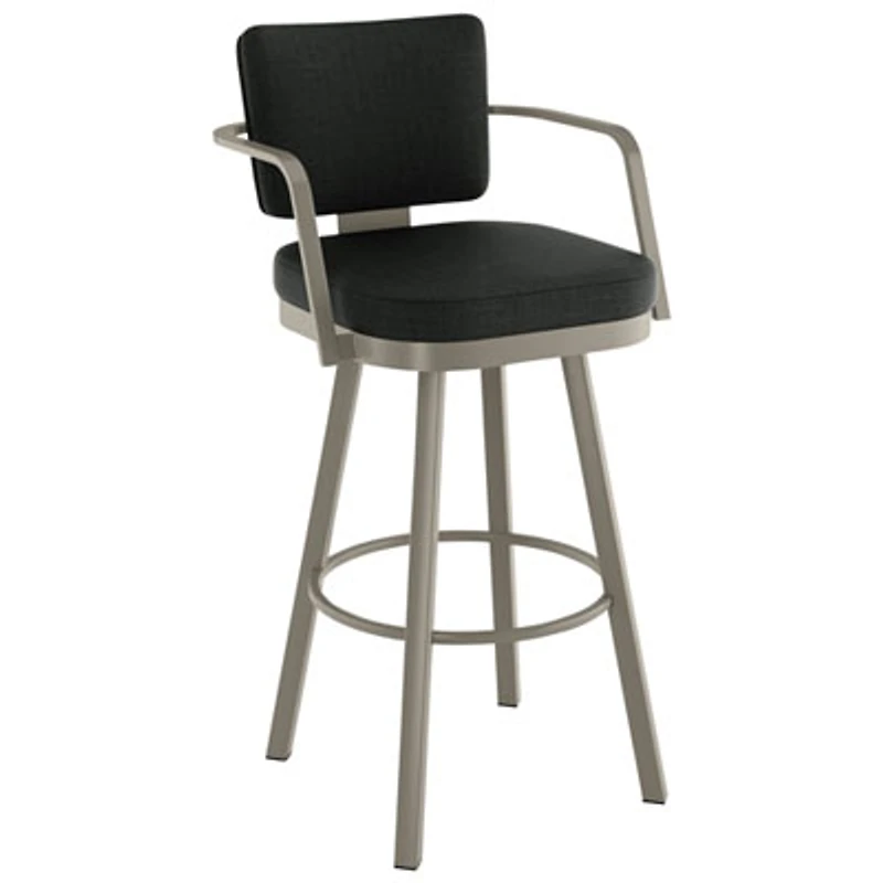 Thea Rustic Country Bar Height Barstool - Black/Grey