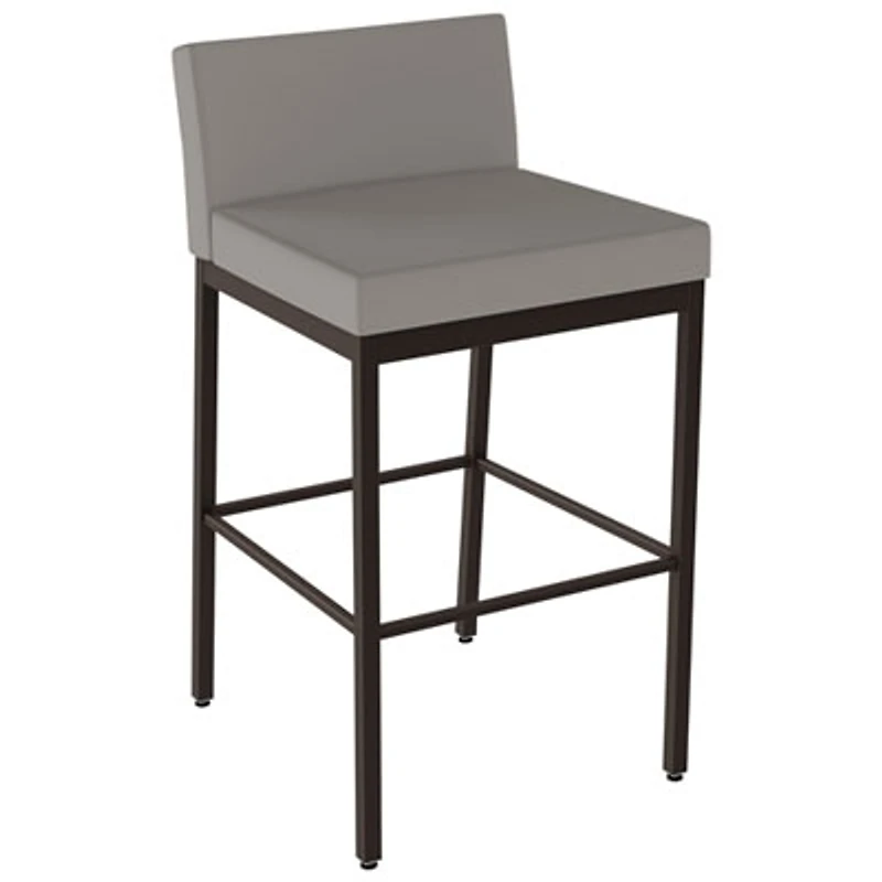 Fairfield Plus Contemporary Bar Height Barstool - Taupe Grey/Brown