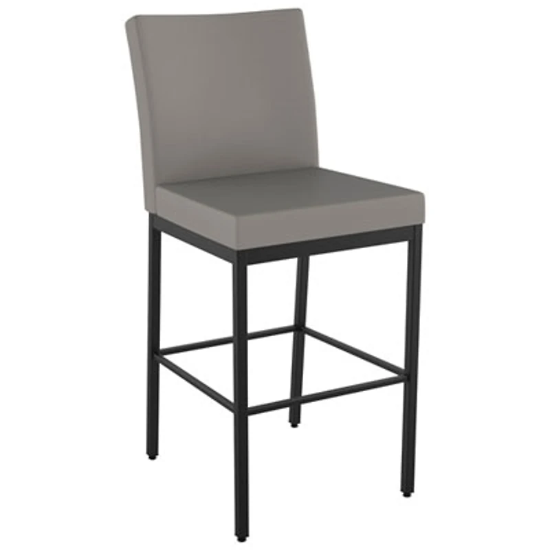 Perry Plus Traditional Bar Height Barstool - Taupe Grey/Black