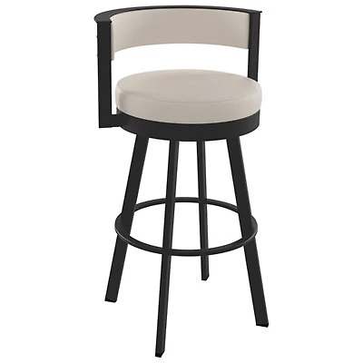 Browser Contemporary Bar Height Barstool - Cream/Brown