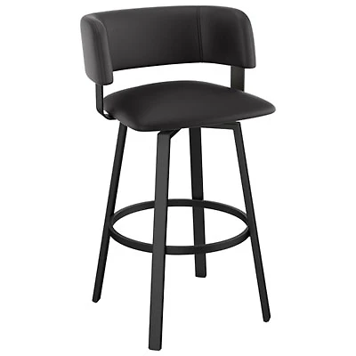 Stinson Contemporary Counter Height Barstool - Black