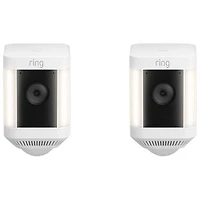 Ring Spotlight Cam Plus Wire-Free Outdoor 1080p Full HD IP Camera - 2 Pack - White