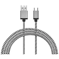 LBT 0.3m (1 ft.) USB Type-A/ USB Type-C Cable (LBTBW0101) - Black/White