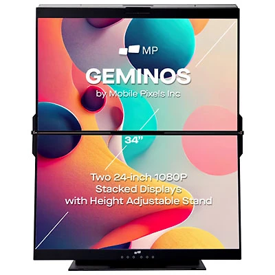 Mobile Pixels Geminos X 24" QHD 75Hz 14ms GTG Touchscreen IPS LCD Monitor (MP-116-1001P01) - Black