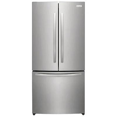 Open Box - Frigidaire Gallery 31.5" 17.6 Cu Ft French Door Refrigerator with Ice Dispenser (FRFG1723AV) -Brushed Steel - Perfect Condition