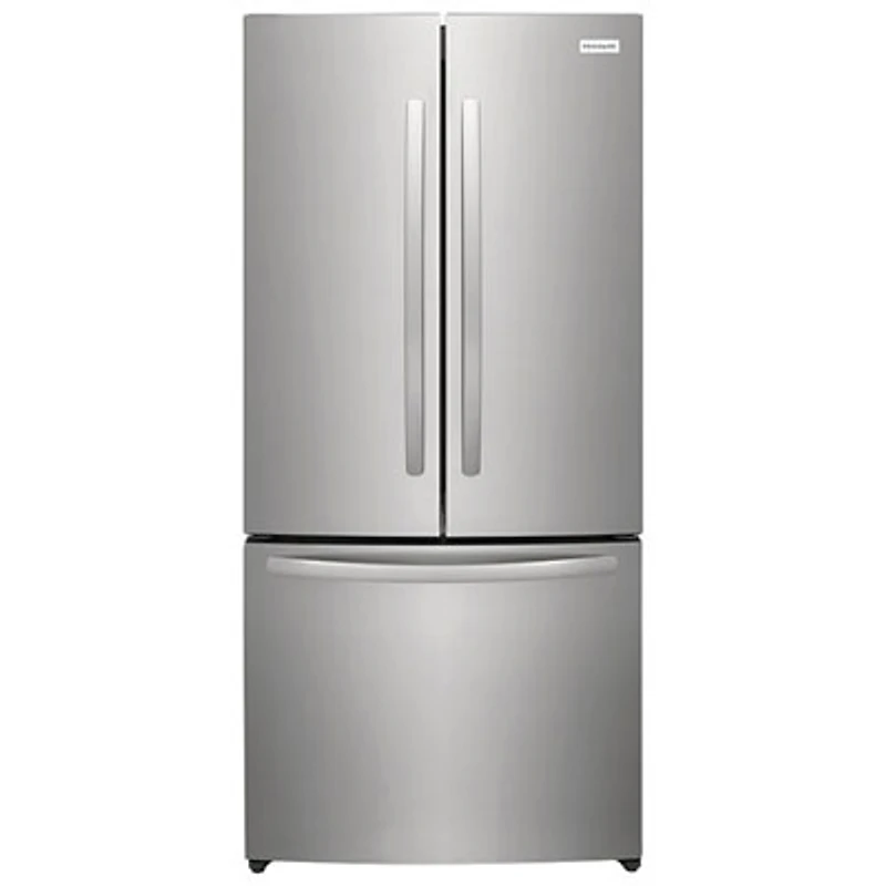 Open Box - Frigidaire Gallery 31.5" 17.6 Cu Ft French Door Refrigerator w/ Ice Dispenser -Brushed Steel - Scratch & Dent