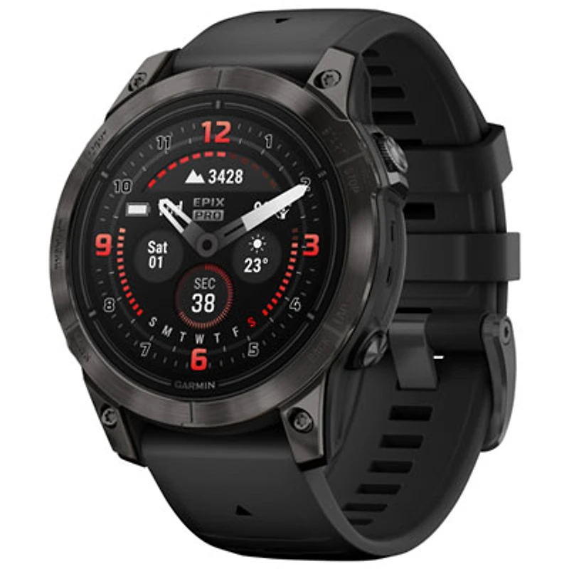Garmin epix Pro (Gen 2) Sapphire Edition 47mm Bluetooth Active Smartwatch - Medium / Large