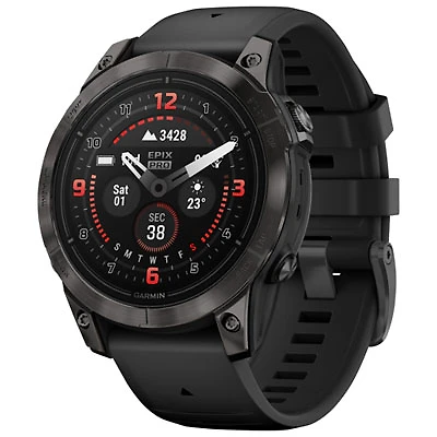 Garmin epix Pro (Gen 2) Sapphire Edition 47mm Bluetooth Active Smartwatch - Medium / Large