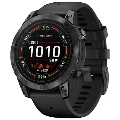 Garmin epix Pro (Gen 2) 47mm Bluetooth Active Smartwatch - Medium/Large - Black