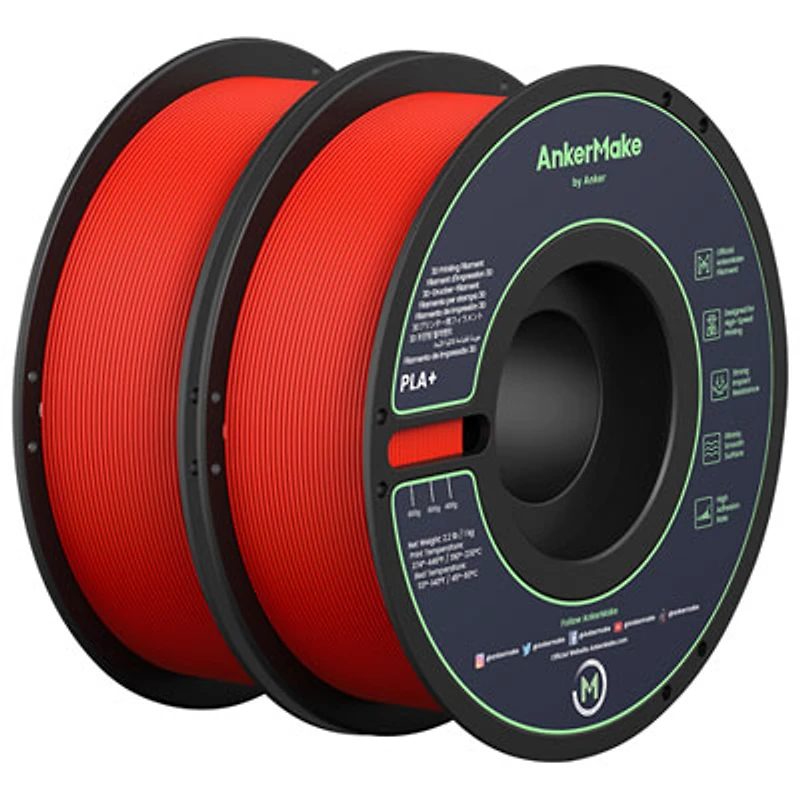 Ankermake Printing 2kg PLA+ Filament - 2 Pack