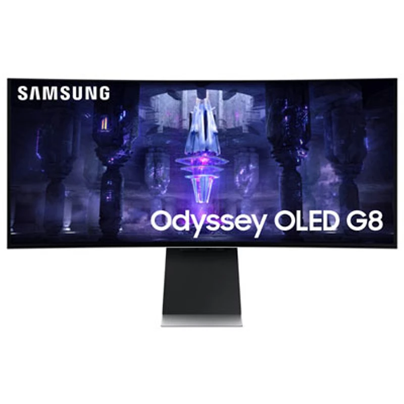 Open Box - Samsung Odyssey G8 34" WQHD 175Hz 0.1ms GTG Curved OLED Gaming Monitor (LS34BG850SNXZA) -Exclusive Retail Partner