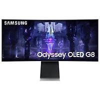 Open Box - Samsung Odyssey G8 34" WQHD 175Hz 0.1ms GTG Curved OLED Gaming Monitor (LS34BG850SNXZA) -Exclusive Retail Partner