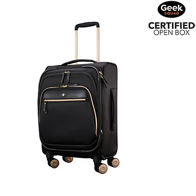 Open Box - Samsonite Mobile Solution 16" Soft Side 4-Wheeled Expandable Carry-On Luggage - Black