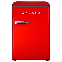Galanz Retro 24" 2.5 Cu. Ft. Freestanding All-Fridge Refrigerator (GLR25MRDR10) - Hot Rod Red