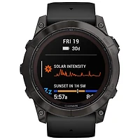 Garmin fēnix 7X Pro Sapphire Solar 51mm Bluetooth Multisport Smartwatch - Carbon Grey/Black