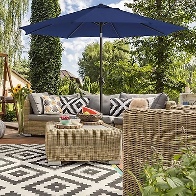 Songmics 7.5ft Octagonal Patio Umbrella - Blue