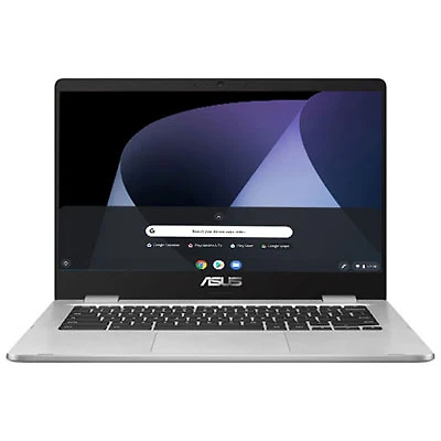 Open Box - ASUS C424 14" Chromebook - Silver (Intel Celeron N4020 Processor/64GB eMMc/4GB RAM/ChromeOS)