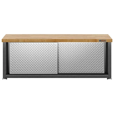 Gladiator Steel Shoe Storage Bench Cabinet (GAGB54SBJG) - Silver Tread