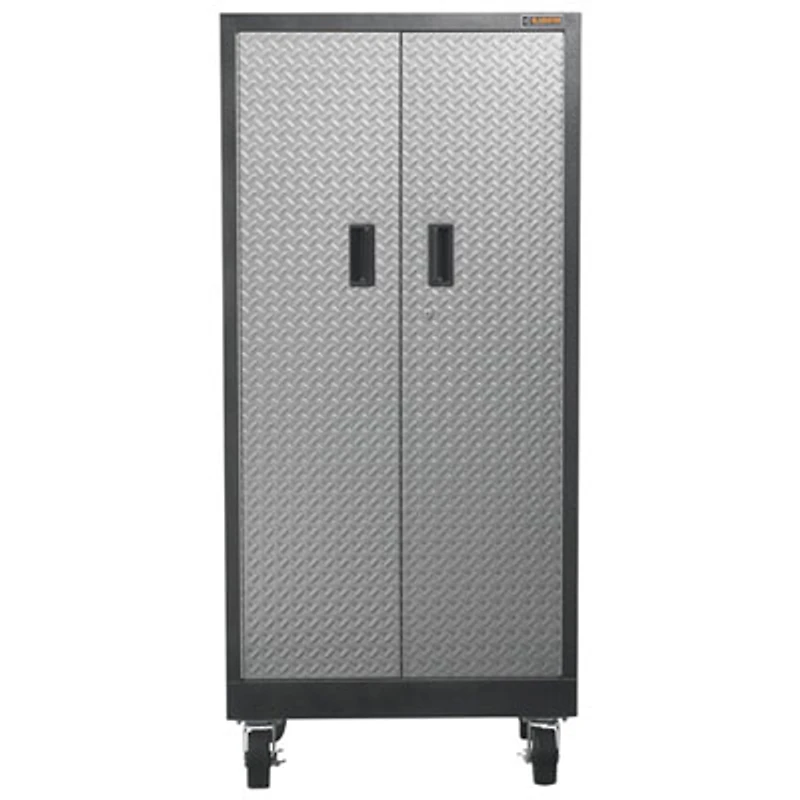 Gladiator Heavy Duty Welded Steel Storage Cabinet (GATL302DRG) - Silver Tread