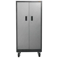 Gladiator Heavy Duty Welded Steel Storage Cabinet (GATL302DRG) - Silver Tread