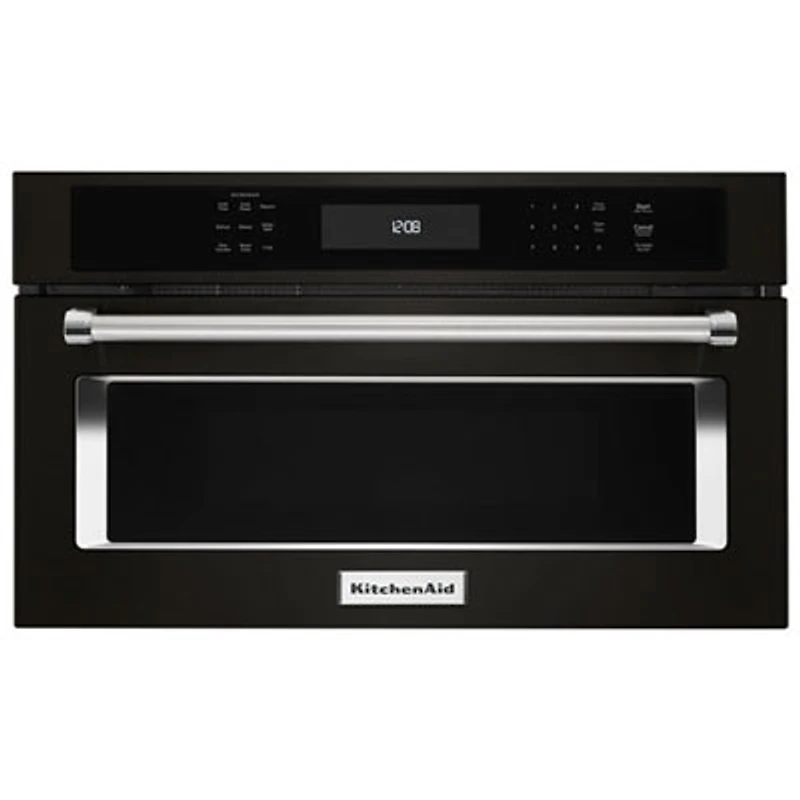 Open Box - KitchenAid Over-the-Range Convection Microwave - 1.4 Cu. Ft. - Black Stainless - Perfect Condition