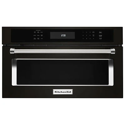 Open Box - KitchenAid Over-the-Range Convection Microwave - 1.4 Cu. Ft. - Black Stainless - Perfect Condition