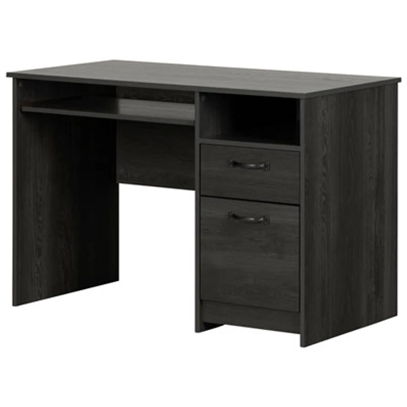 South Shore Tassio Rectangular 45" Ergonomic Computer Desk with Keyboard Tray - Grey Oak