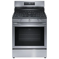Frigidaire Gallery 30" 5.1 Cu. Ft. Fan Convection Freestanding Gas Air Fry Range (FCRG3083AS) - Stainless
