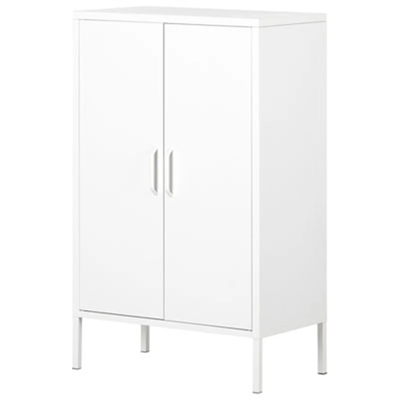 Crea 41.5" 3 Shelf Metal Accent Cabinet - Pure White