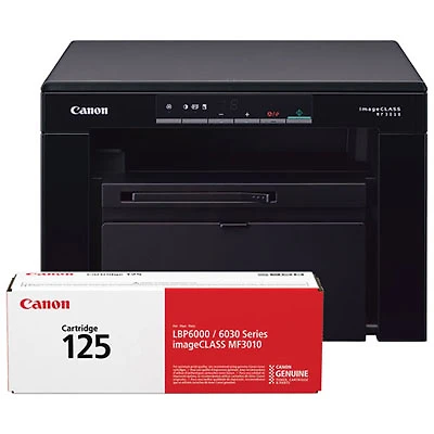 Open Box - Canon imageClass MF3010 Monochrome All-In-One Laser Printer With Extra Toner Cartridge