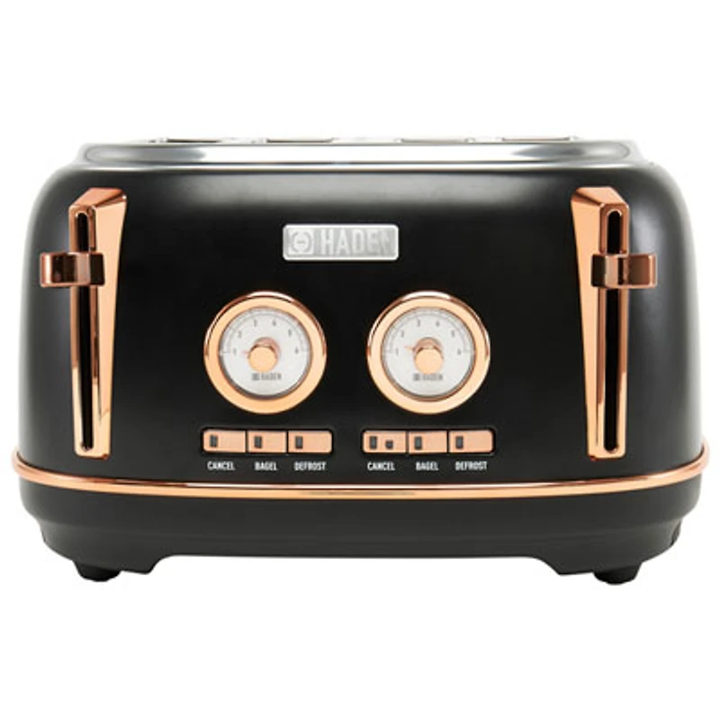 Haden Dorset Toaster - 4-Slice - Black & Copper
